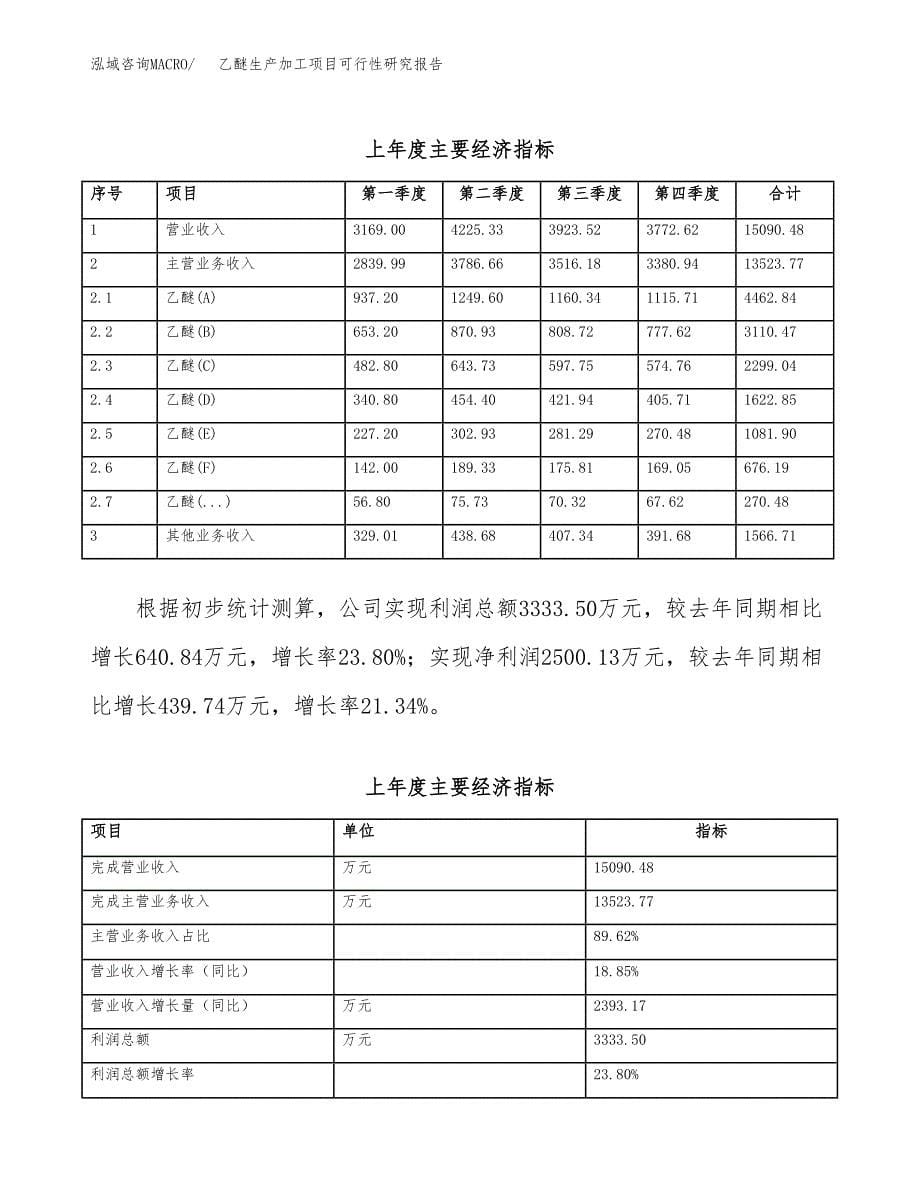 （模板）乙醚生产加工项目可行性研究报告_第5页