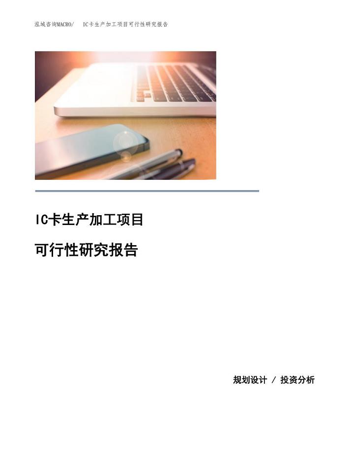 （模板）IC卡生产加工项目可行性研究报告