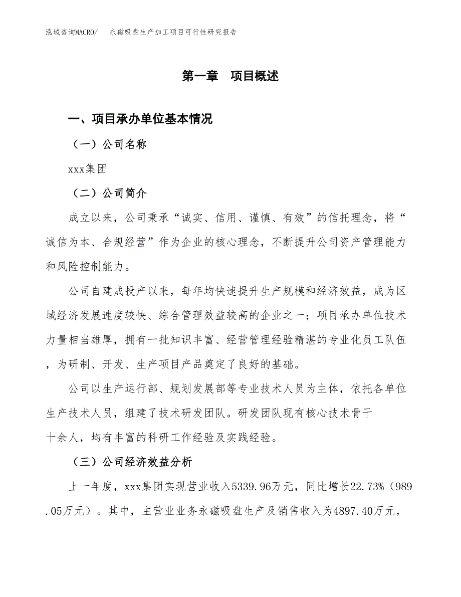 永磁吸盘生产加工项目可行性研究报告_第4页