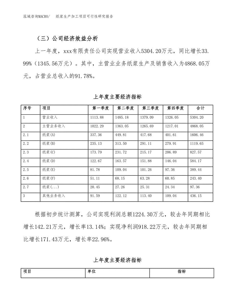 （模板）纸浆生产加工项目可行性研究报告_第5页