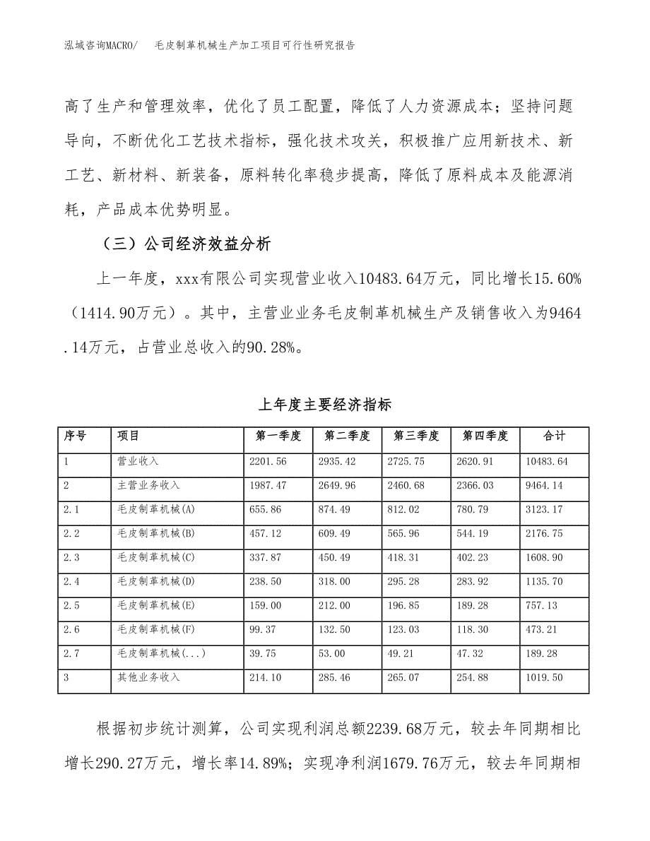 （模板）毛皮制革机械生产加工项目可行性研究报告_第5页