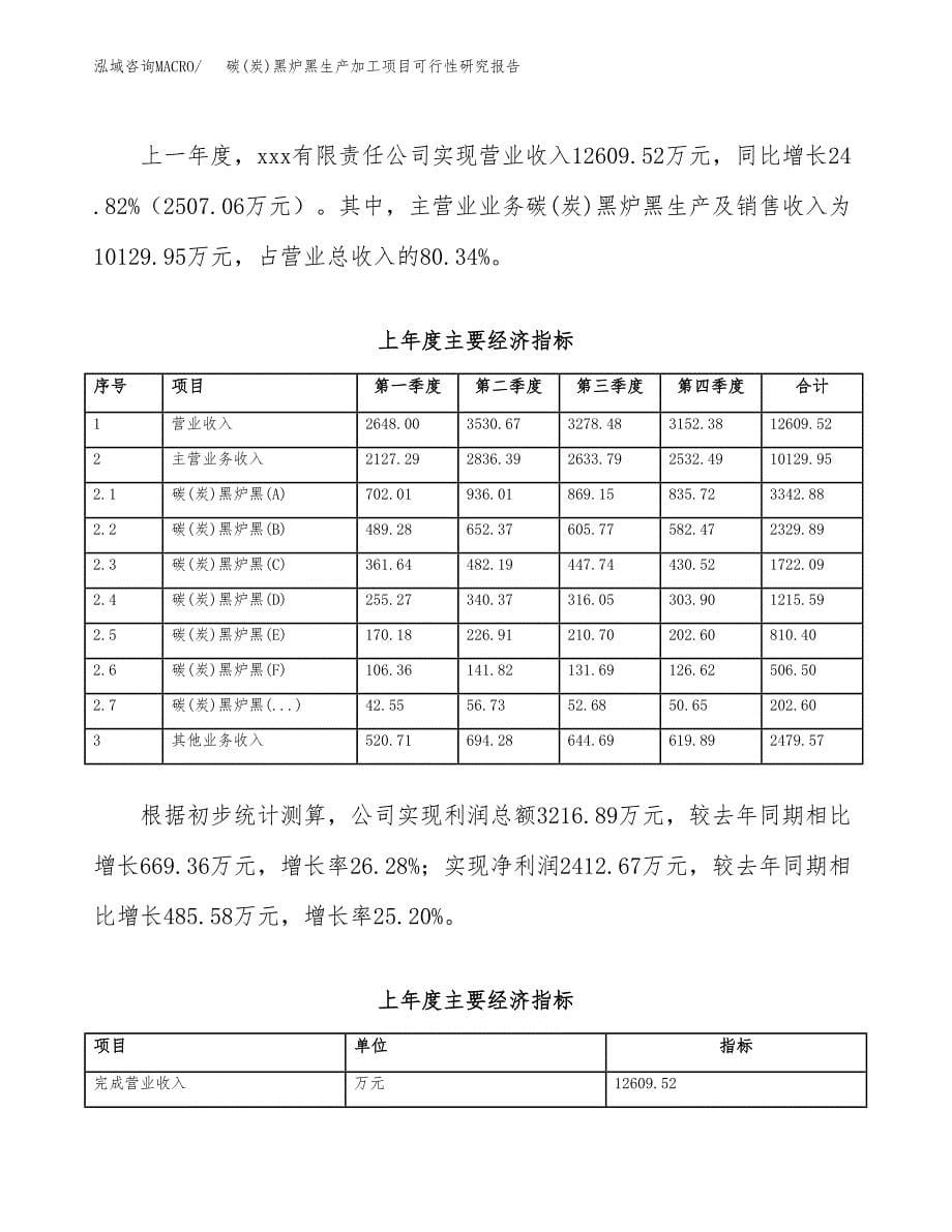 （模板）碳(炭)黑炉黑生产加工项目可行性研究报告_第5页