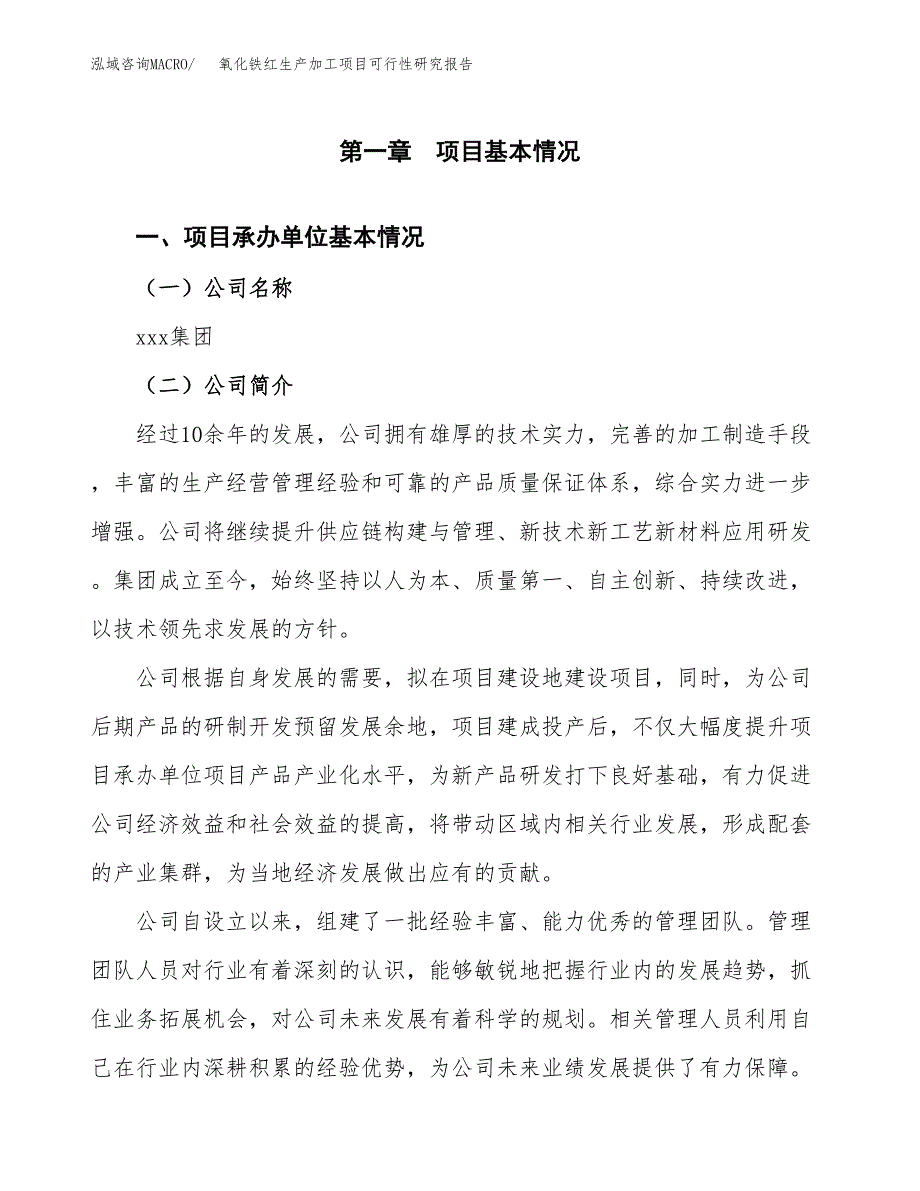 （模板）氧化铁红生产加工项目可行性研究报告_第4页