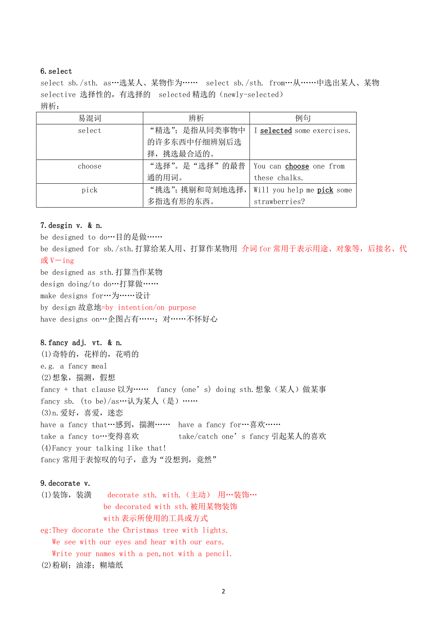 人教版高中英语 必修2 Unit 1 Cultural relics-词汇讲解学案_第2页