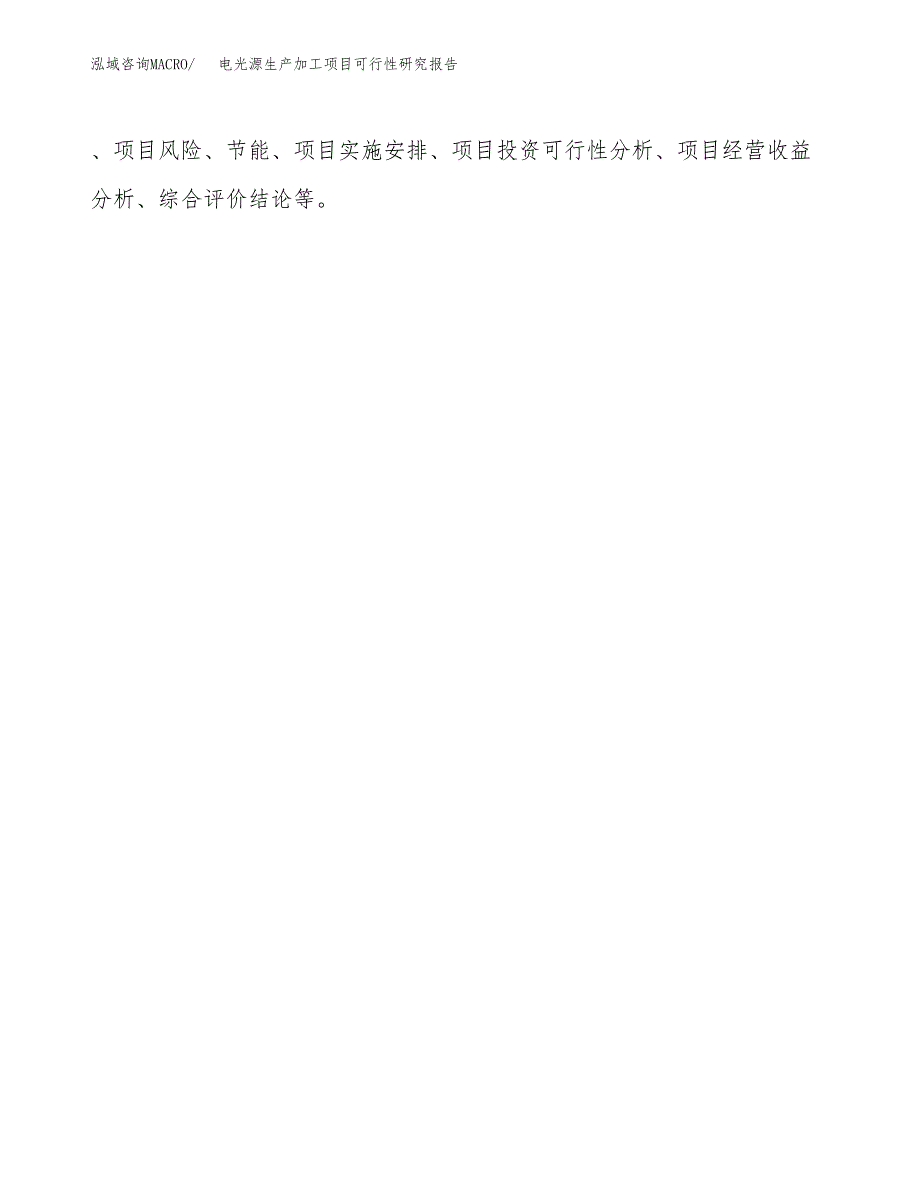 （模板）电光源生产加工项目可行性研究报告_第3页