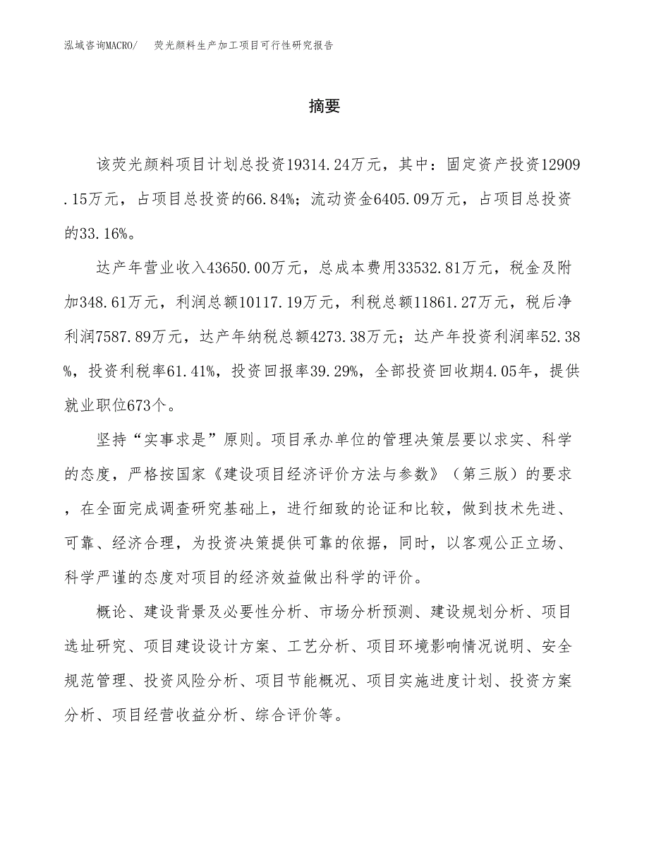 （模板）荧光颜料生产加工项目可行性研究报告_第2页