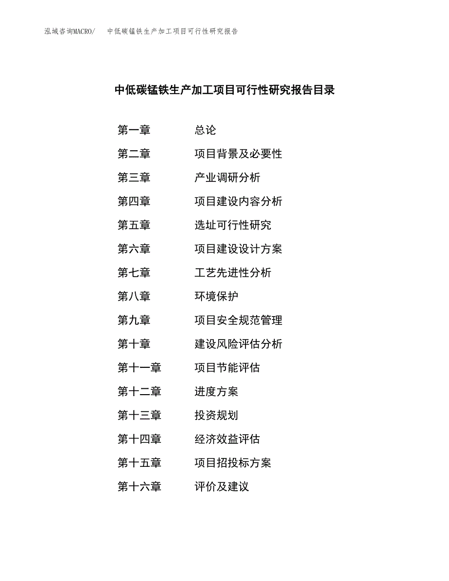 中低碳锰铁生产加工项目可行性研究报告_第3页