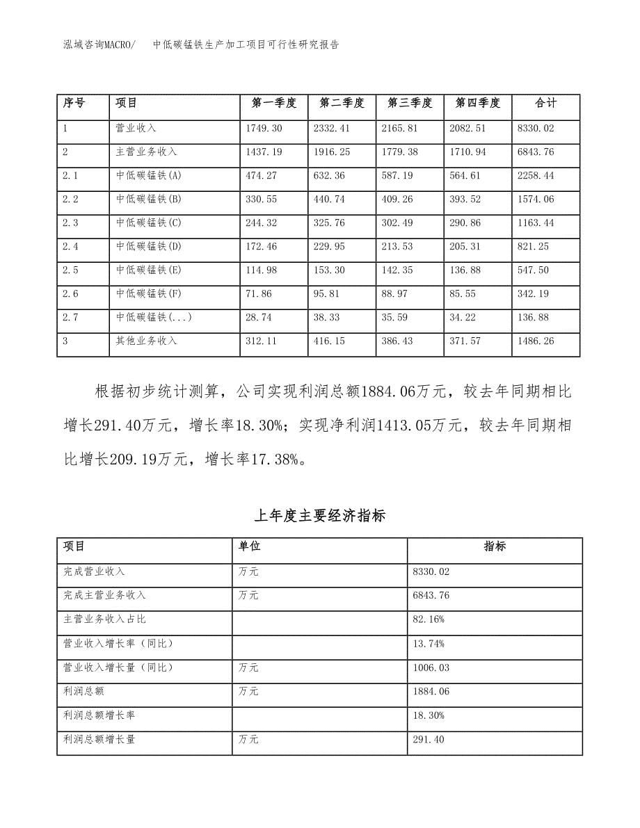 中低碳锰铁生产加工项目可行性研究报告_第5页