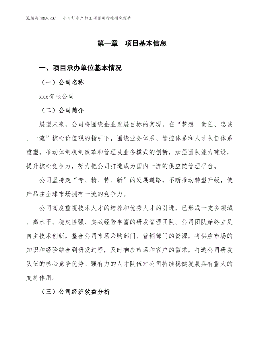 小台灯生产加工项目可行性研究报告_第4页