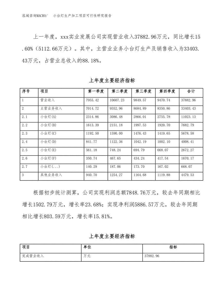 小台灯生产加工项目可行性研究报告_第5页