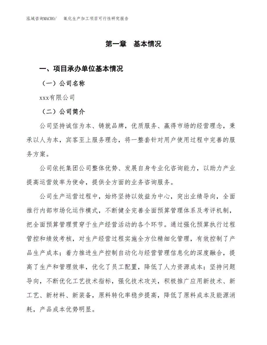 （模板）氧化生产加工项目可行性研究报告_第4页