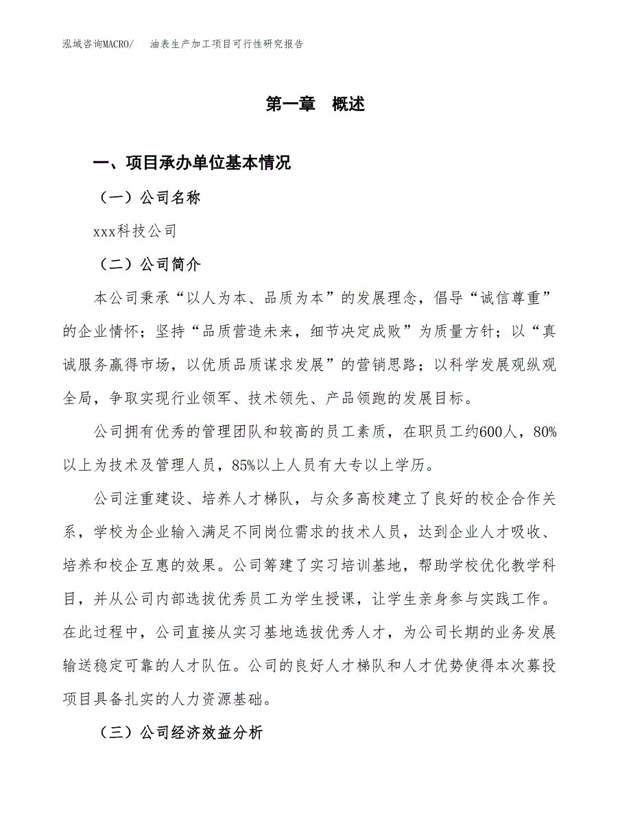 （模板）油表生产加工项目可行性研究报告_第4页