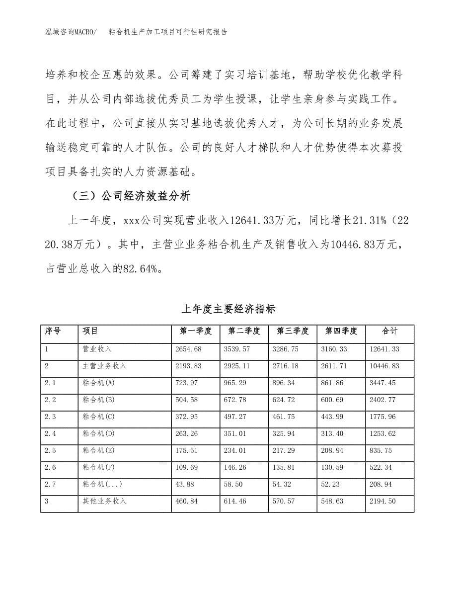 （模板）粘合机生产加工项目可行性研究报告_第5页