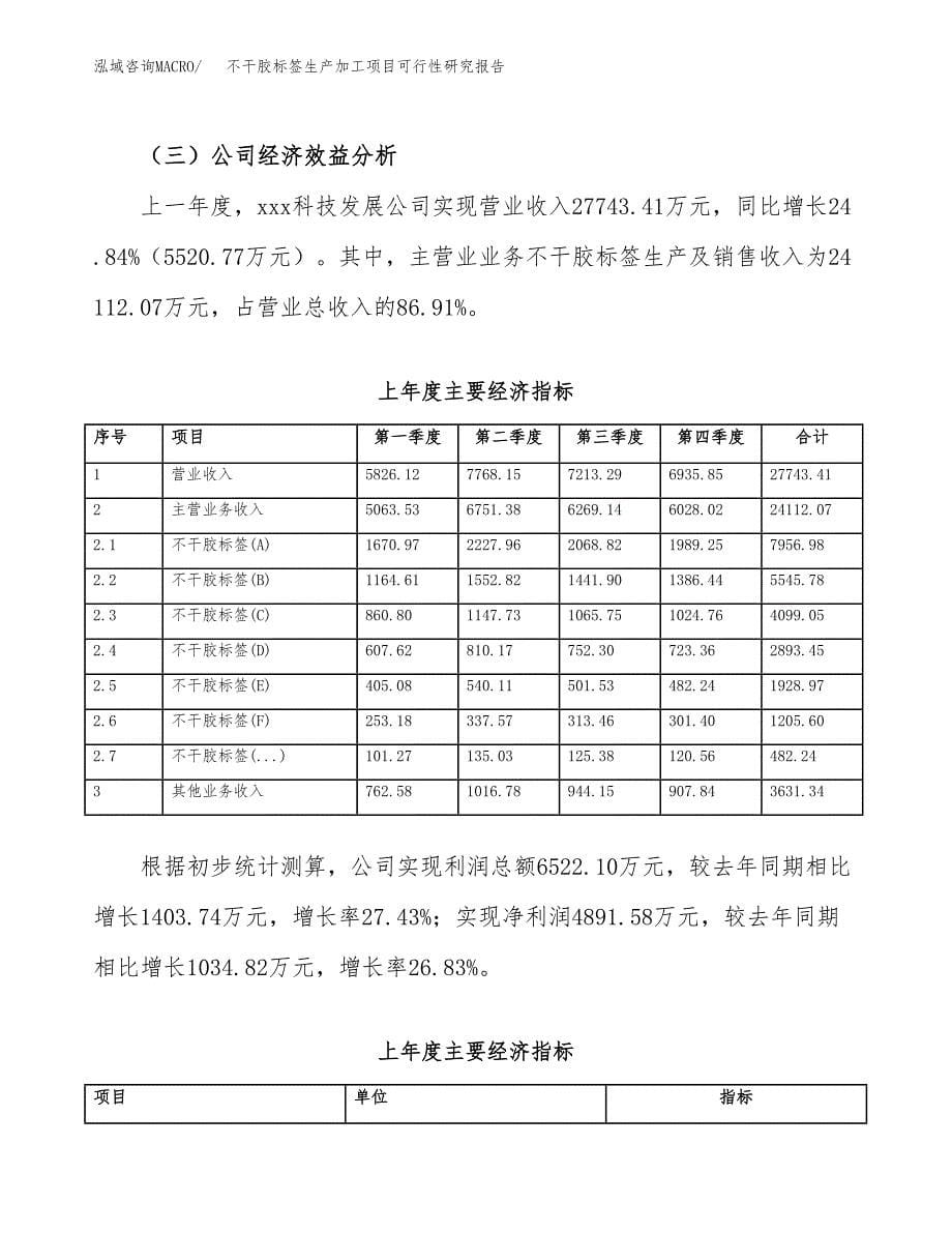 （模板）不干胶标签生产加工项目可行性研究报告_第5页