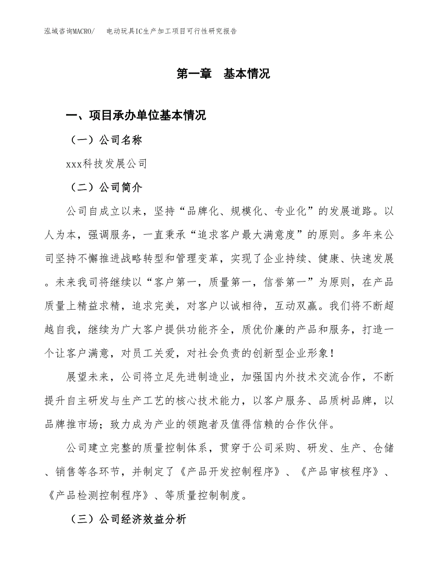 （模板）电动玩具IC生产加工项目可行性研究报告_第4页