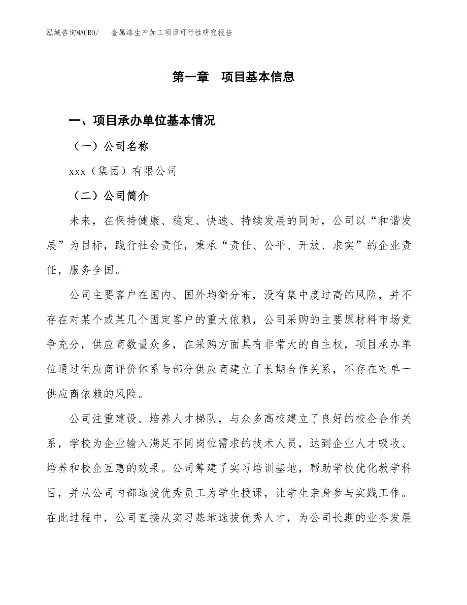 （模板）金属漆生产加工项目可行性研究报告_第4页