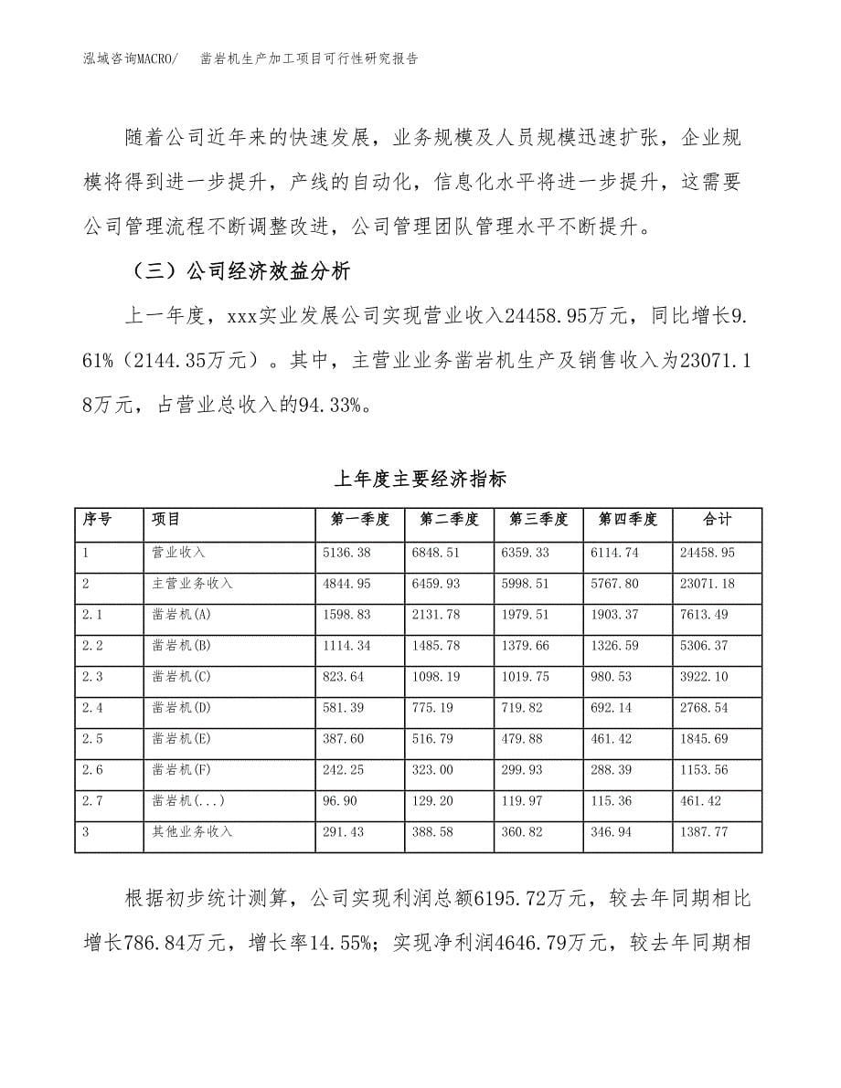 （模板）凿岩机生产加工项目可行性研究报告_第5页