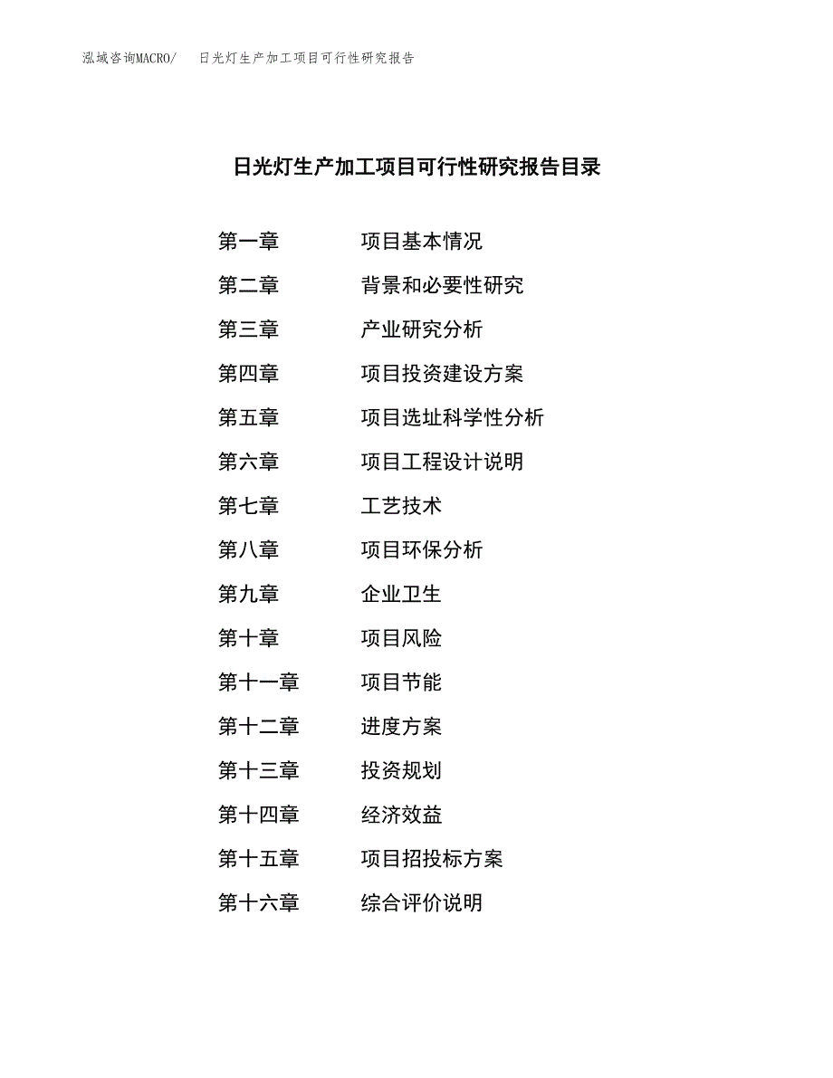 （模板）日光灯生产加工项目可行性研究报告_第3页