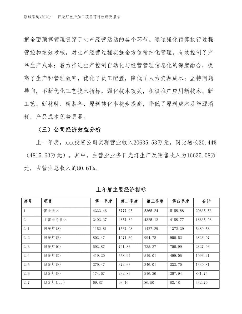 （模板）日光灯生产加工项目可行性研究报告_第5页