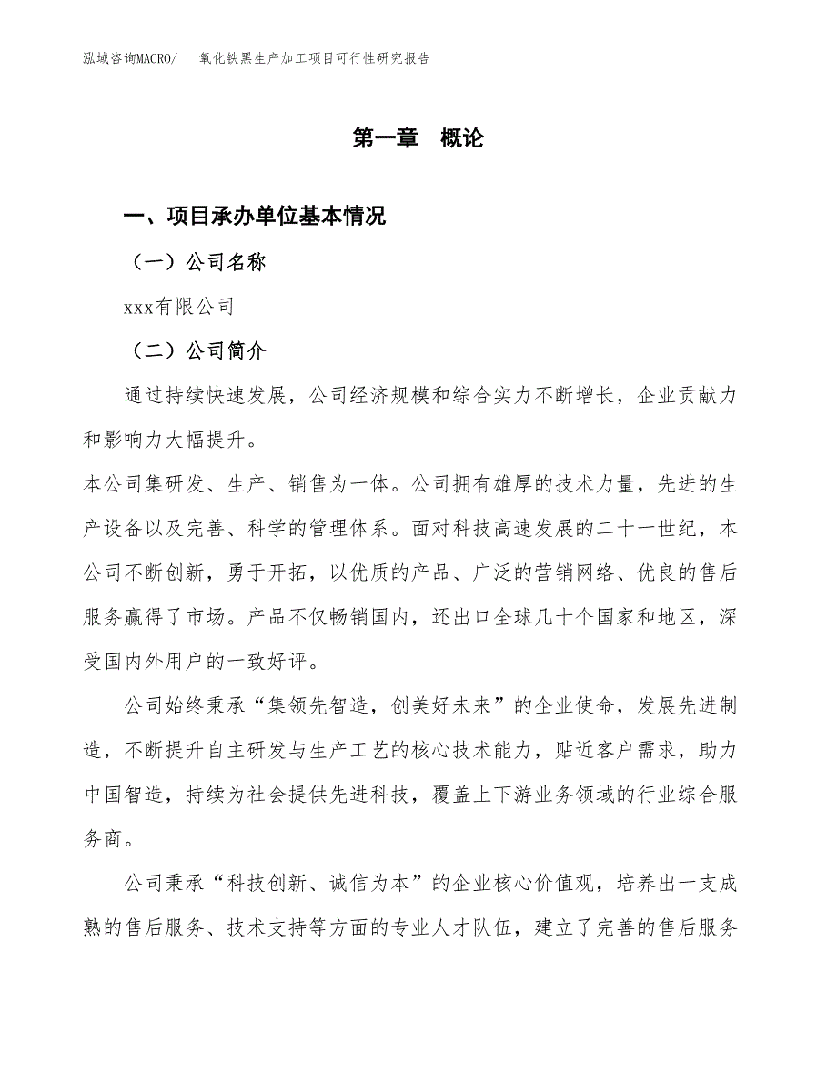 氧化铁黑生产加工项目可行性研究报告_第4页