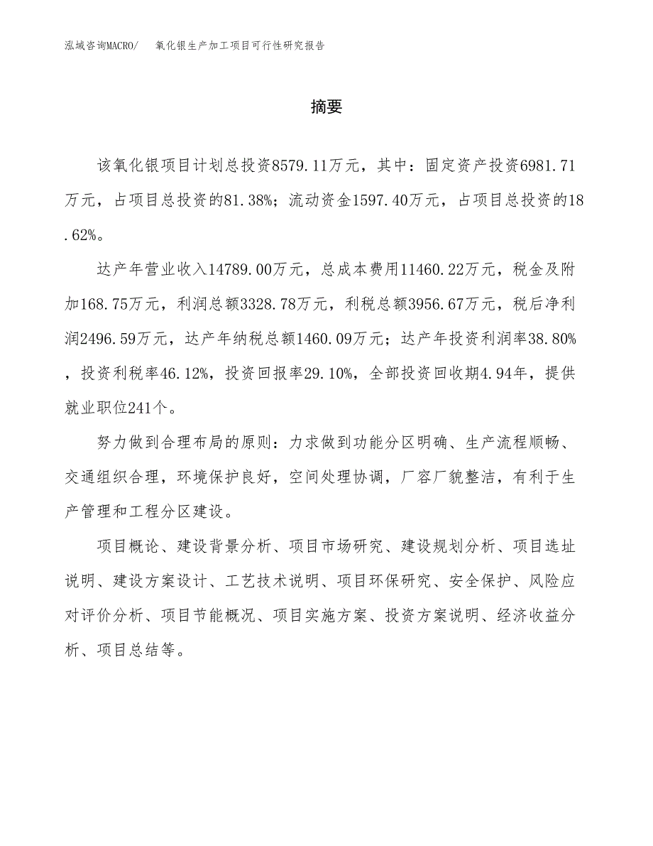 氧化银生产加工项目可行性研究报告_第2页