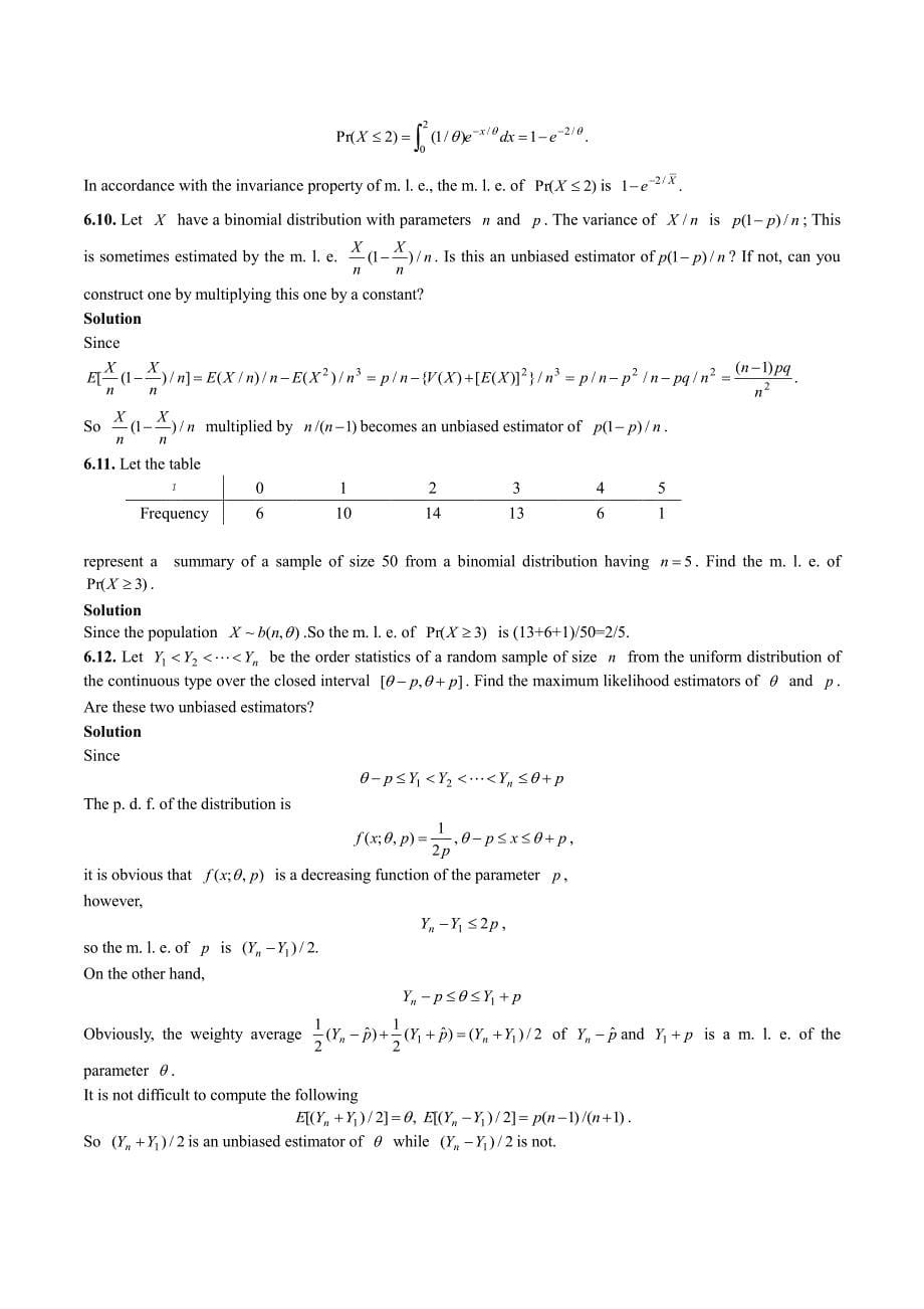 数理统计学导论参考 答案(第6~9章)r.v霍格_第5页