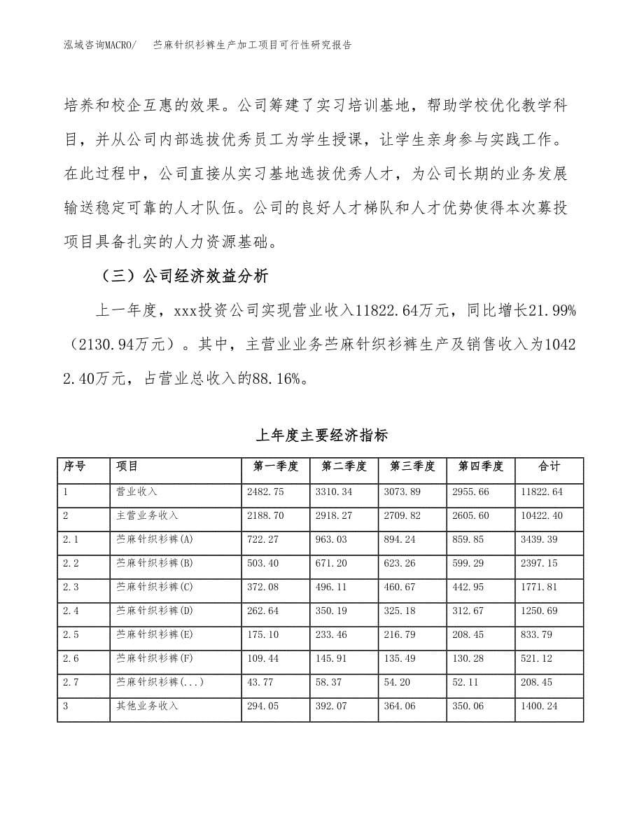 苎麻针织衫裤生产加工项目可行性研究报告_第5页