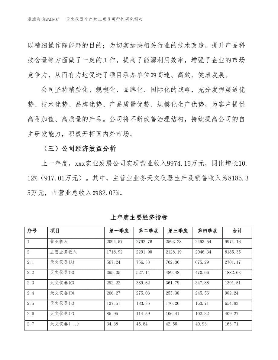 （模板）天文仪器生产加工项目可行性研究报告_第5页