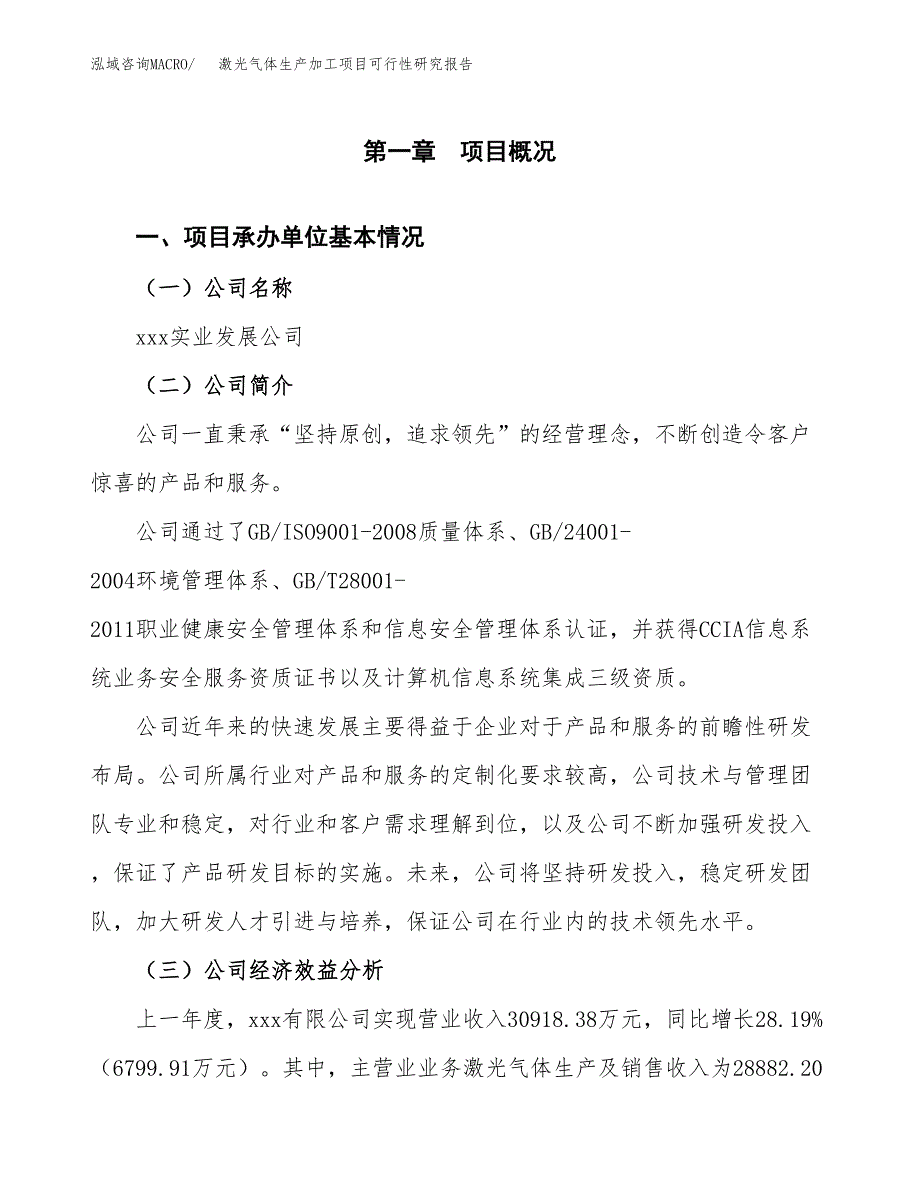 （模板）激光气体生产加工项目可行性研究报告_第4页