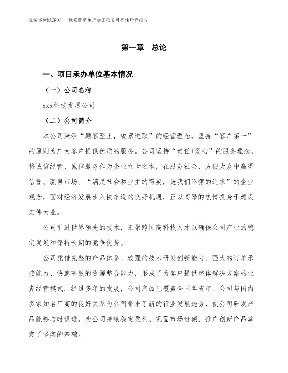 纸浆膜塑生产加工项目可行性研究报告_第4页