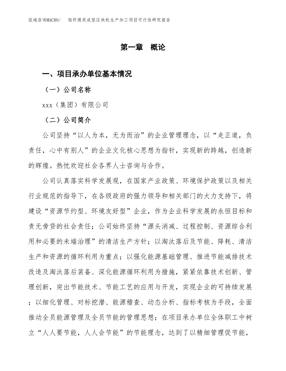 （模板）秸秆煤炭成型压块机生产加工项目可行性研究报告_第4页