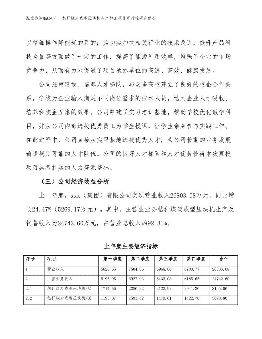 （模板）秸秆煤炭成型压块机生产加工项目可行性研究报告_第5页