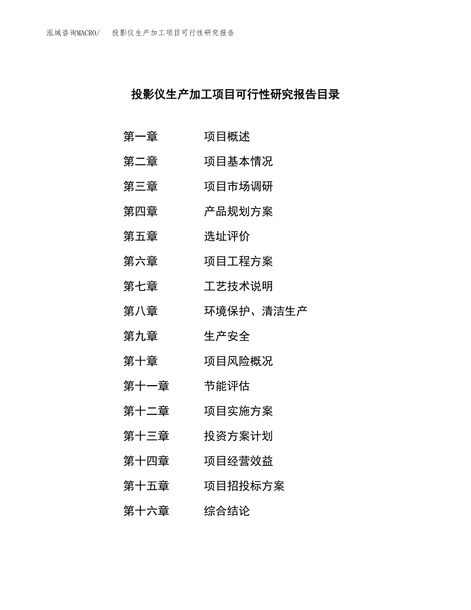 （模板）投影仪生产加工项目可行性研究报告_第3页