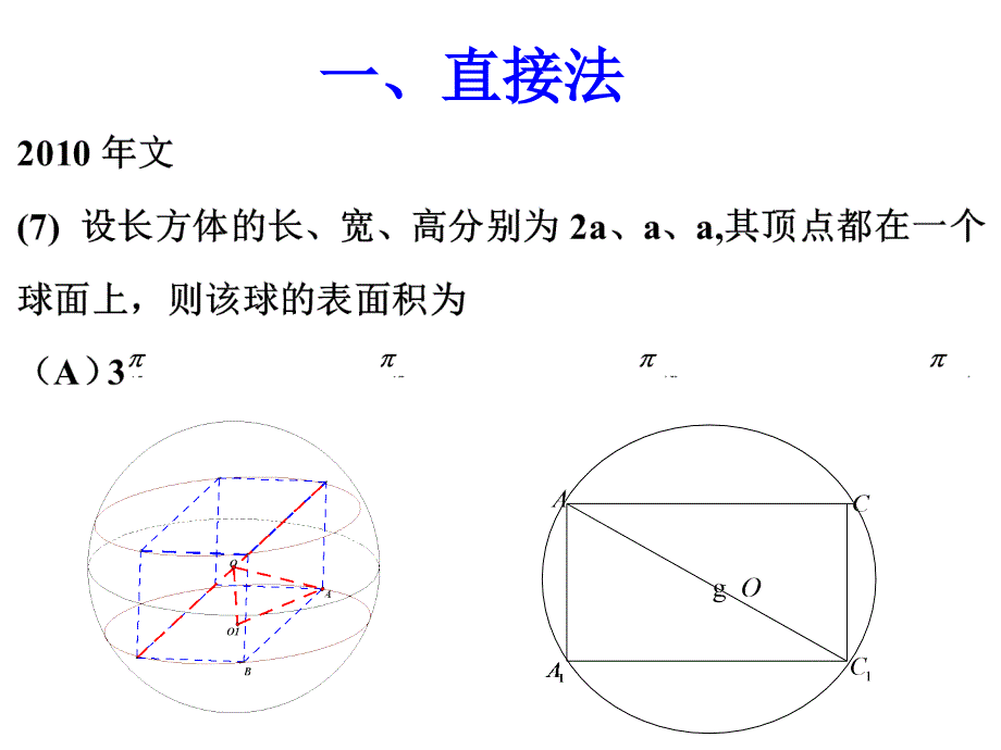 几何体的外接球的体积和表面积_第3页