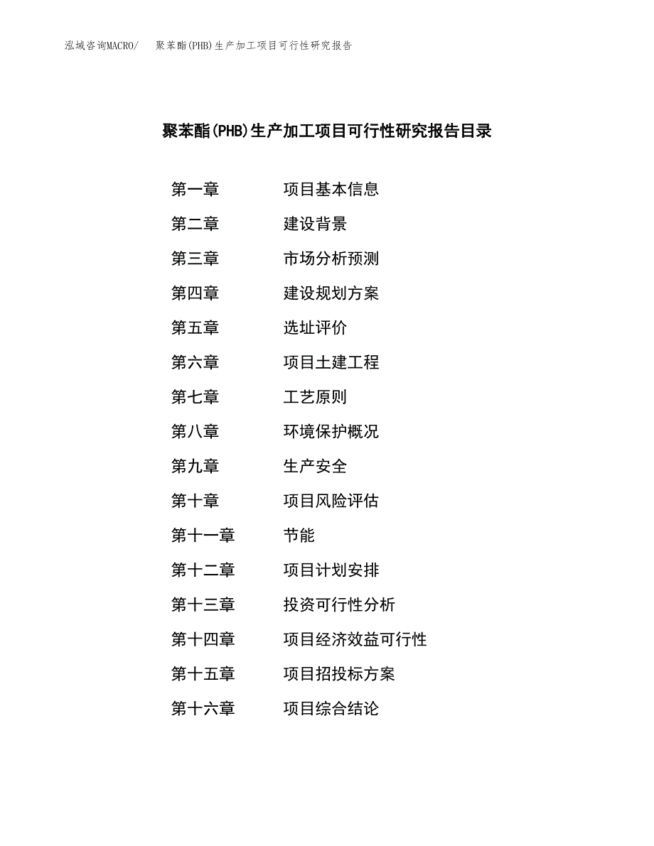 （模板）聚苯酯(PHB)生产加工项目可行性研究报告_第3页