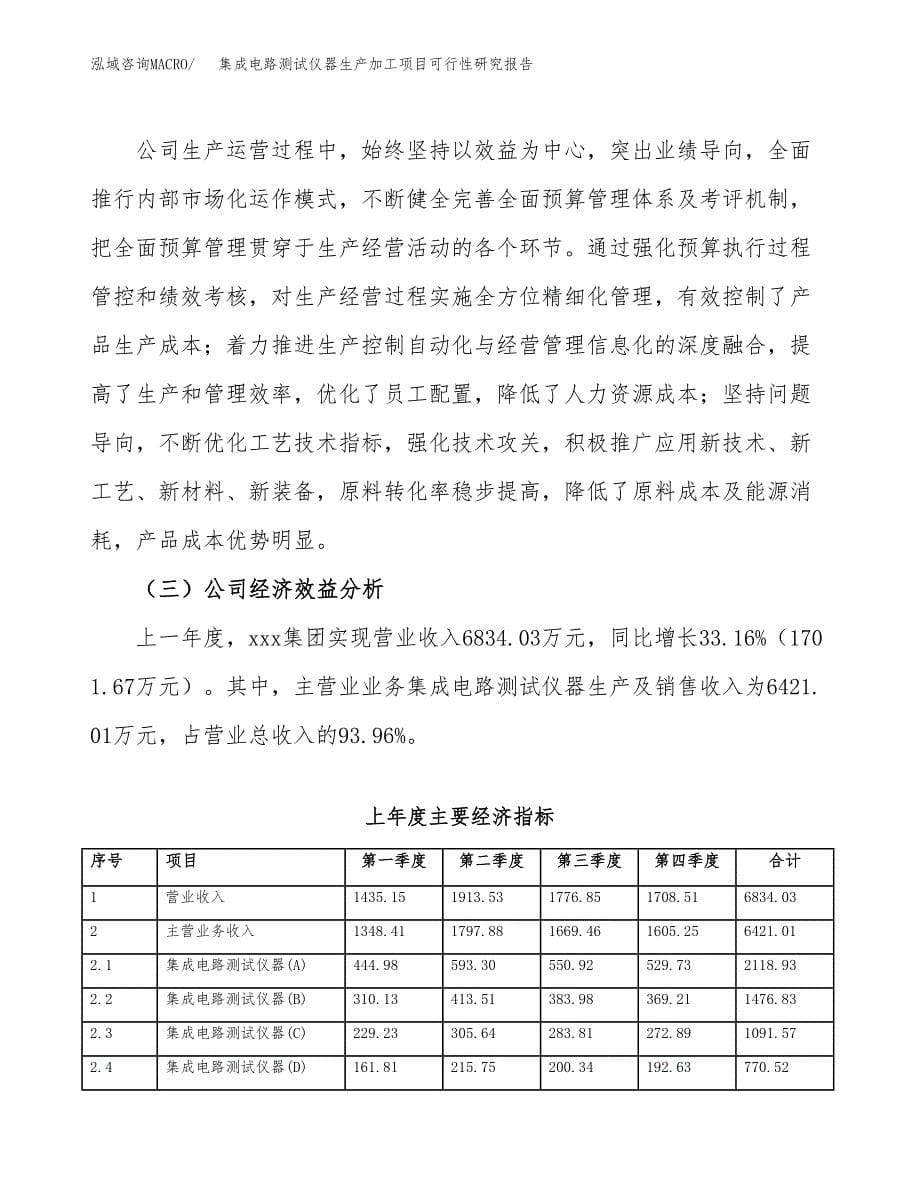 （模板）集成电路测试仪器生产加工项目可行性研究报告_第5页