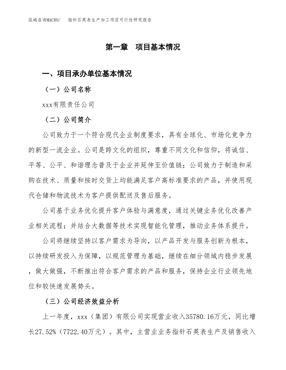 指针石英表生产加工项目可行性研究报告_第4页