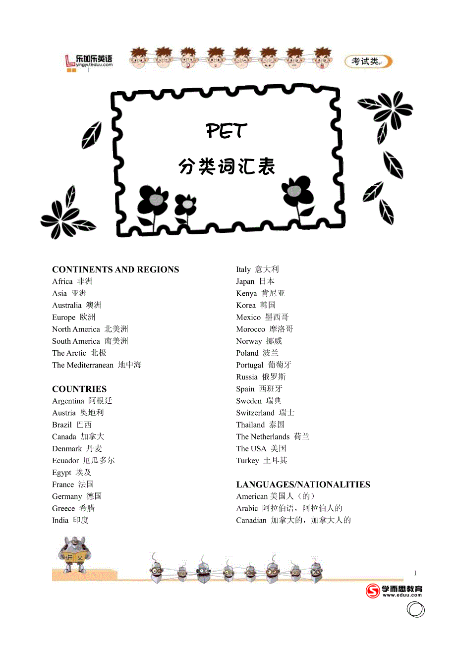乐加乐英语PET分类词汇表.pdf_第1页