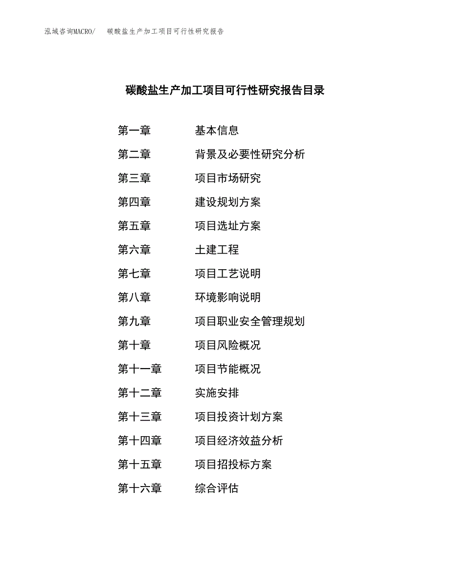 （模板）碳酸盐生产加工项目可行性研究报告_第4页