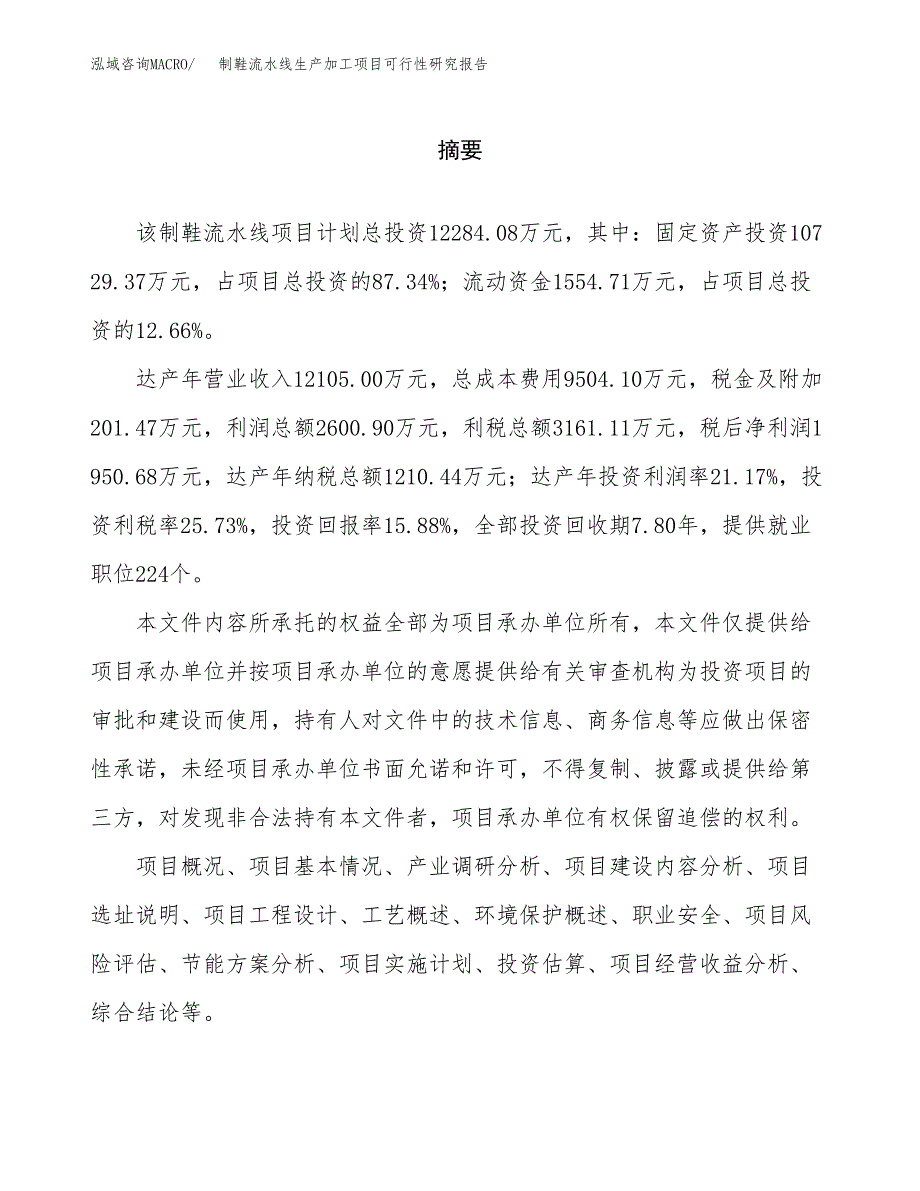 制鞋流水线生产加工项目可行性研究报告_第2页