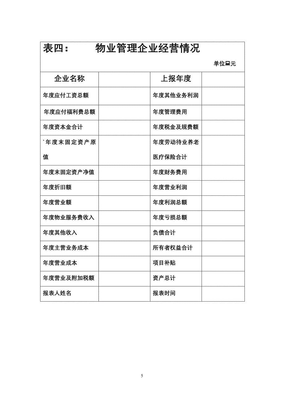 物业管理企业备案表_第5页