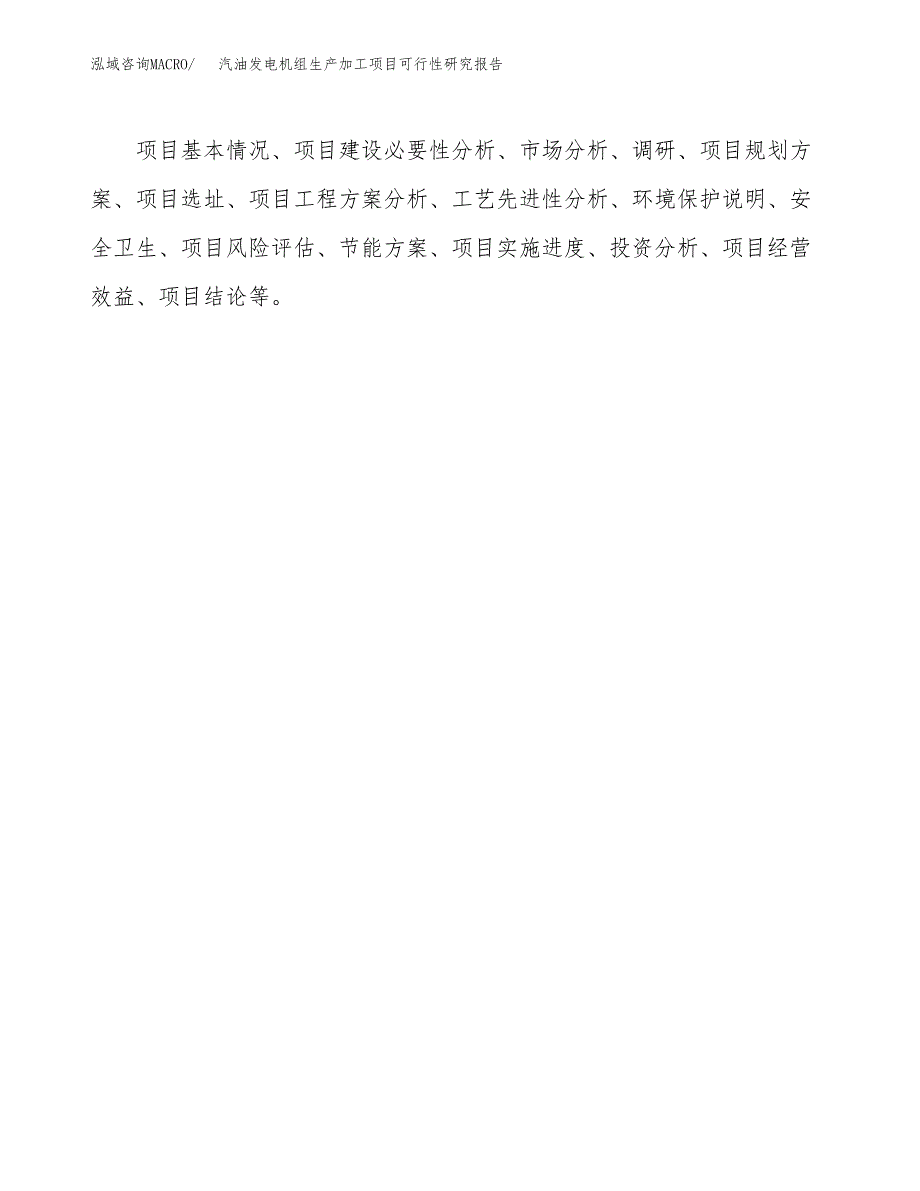 （模板）汽油发电机组生产加工项目可行性研究报告_第3页