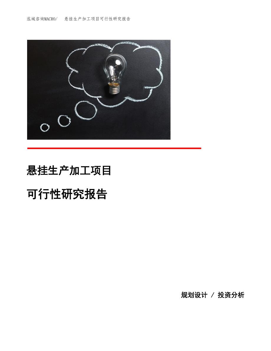 （模板）悬挂生产加工项目可行性研究报告_第1页