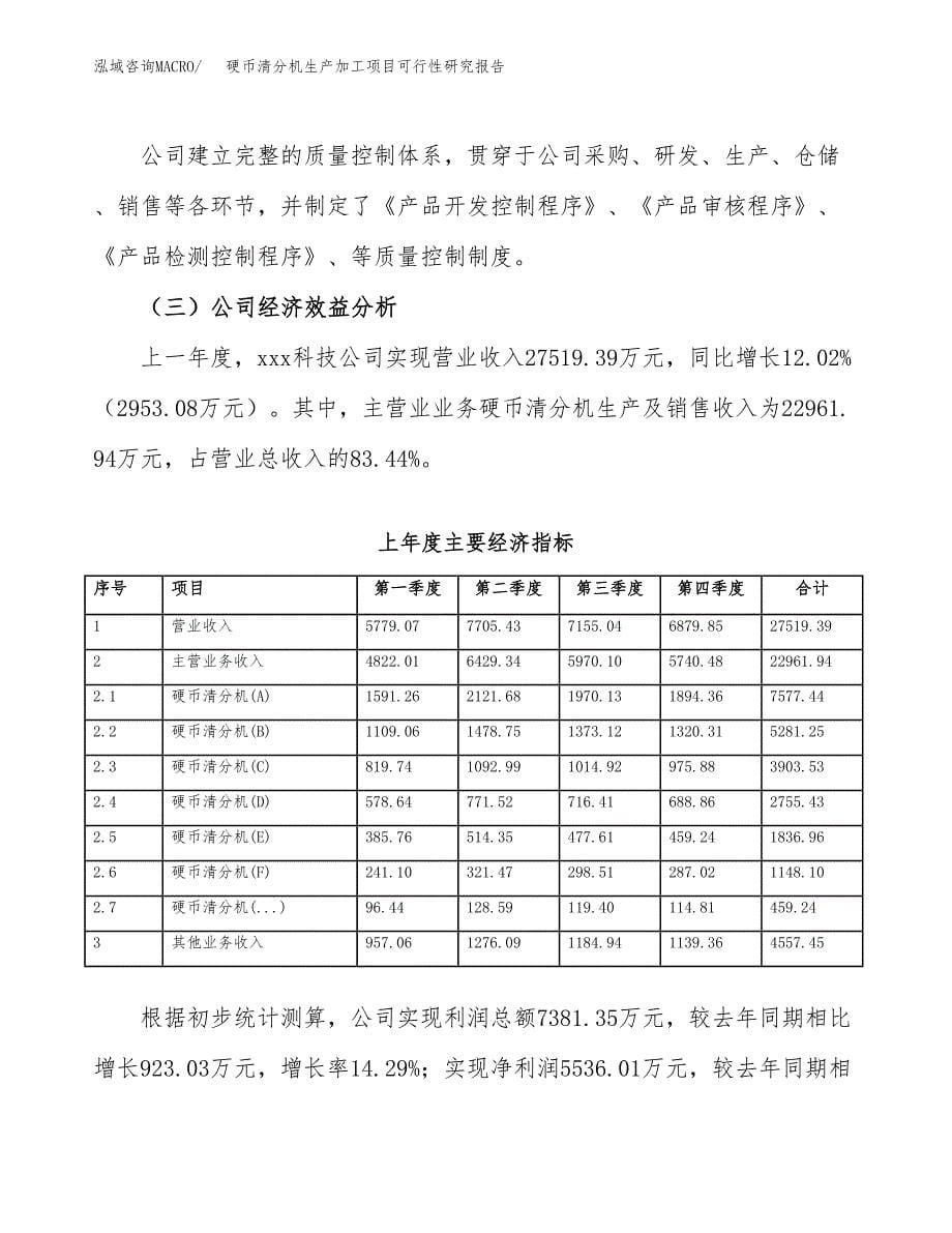 （模板）硬币清分机生产加工项目可行性研究报告_第5页