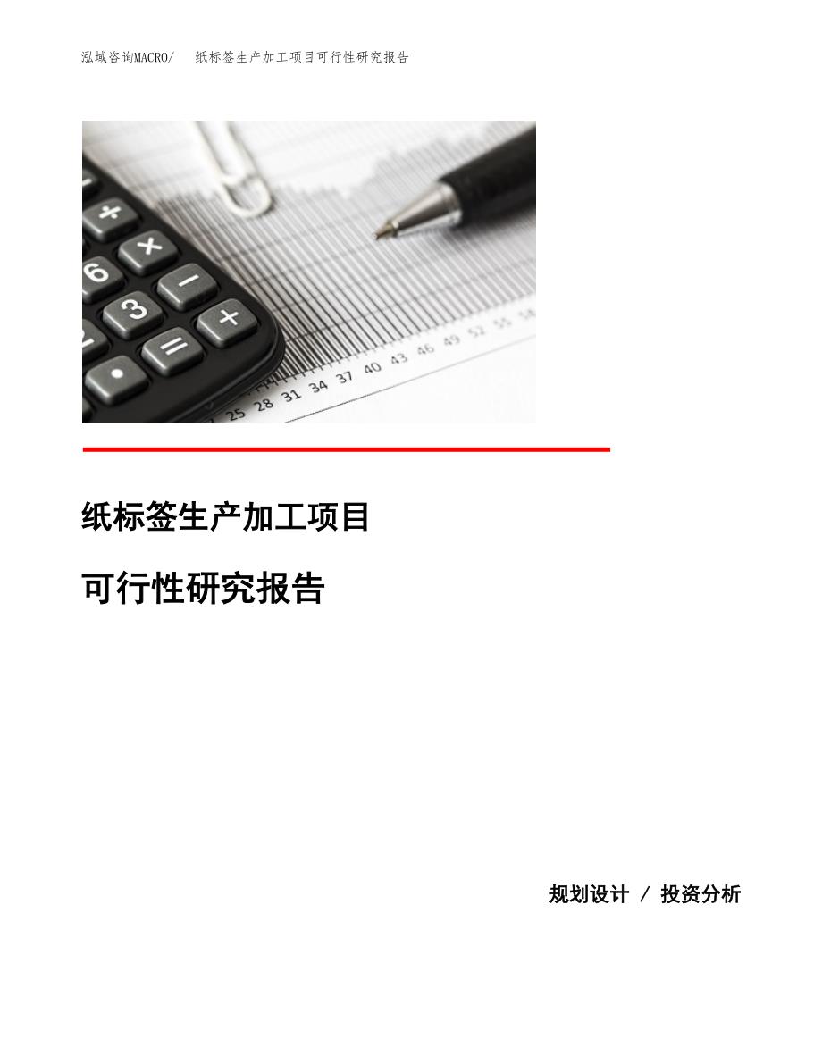 （模板）纸标签生产加工项目可行性研究报告_第1页