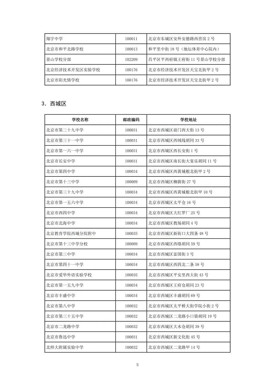 北京市各区中学名录_第5页