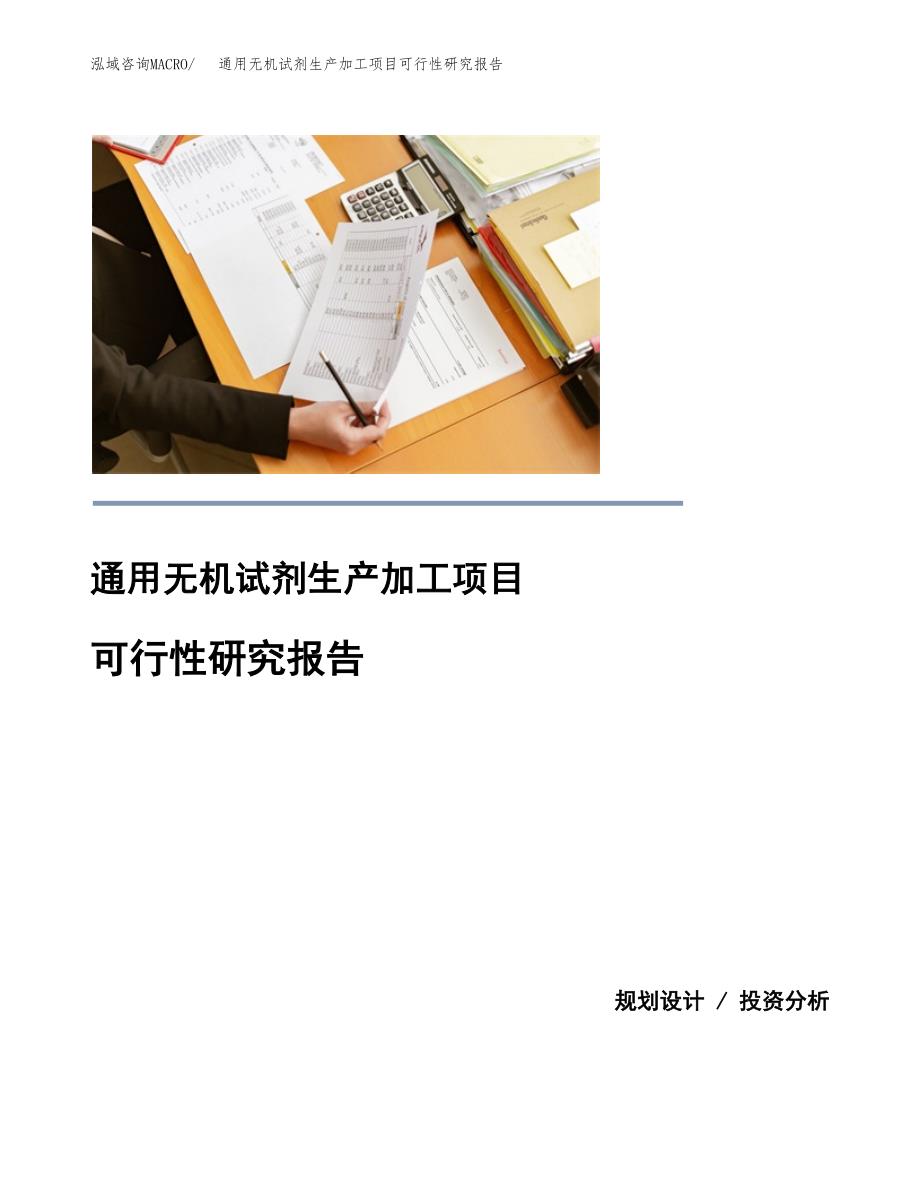 （模板）通用无机试剂生产加工项目可行性研究报告_第1页