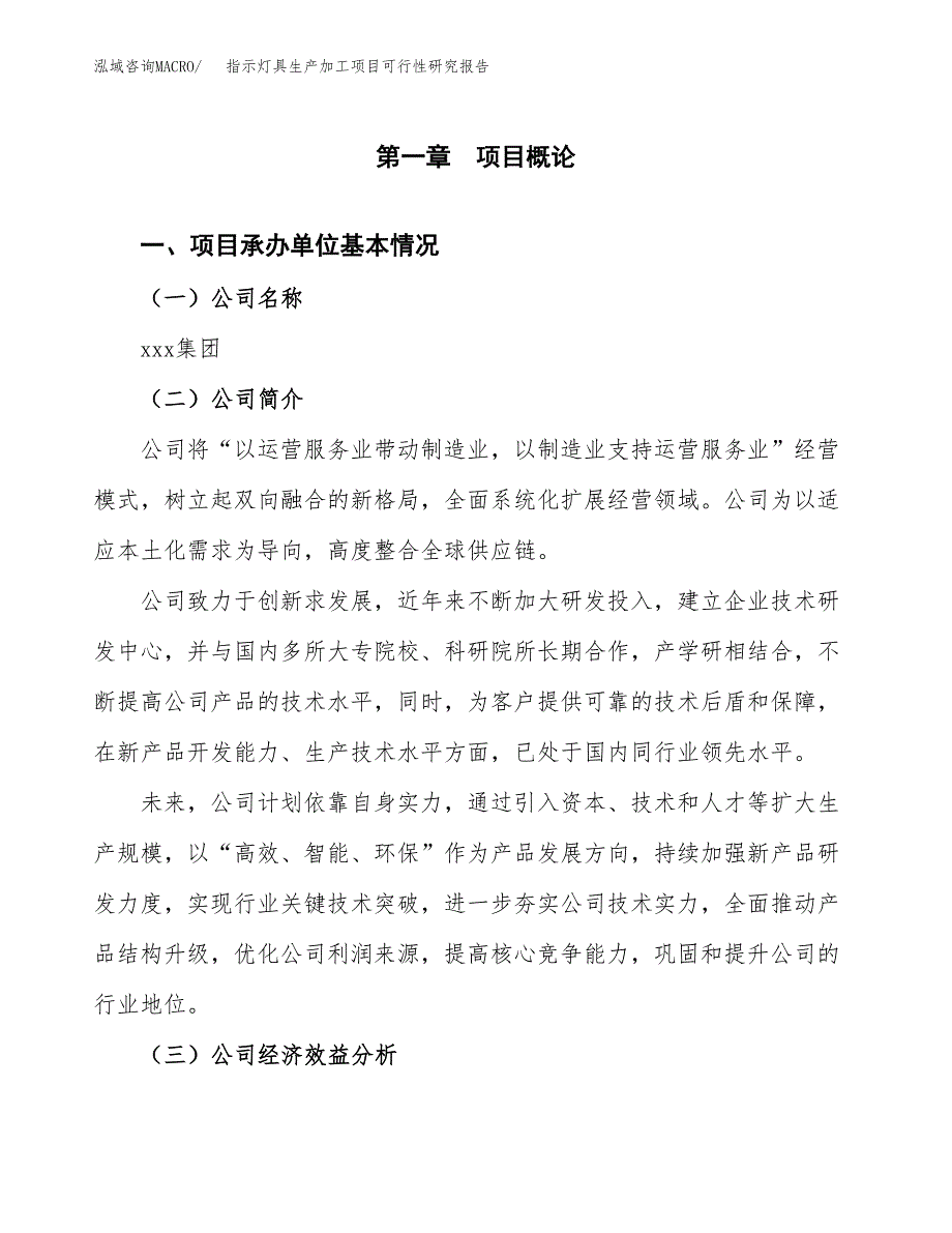 （模板）指示灯具生产加工项目可行性研究报告_第4页