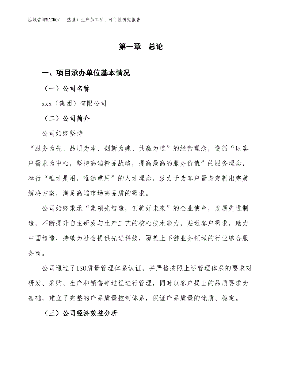 （模板）热量计生产加工项目可行性研究报告_第4页