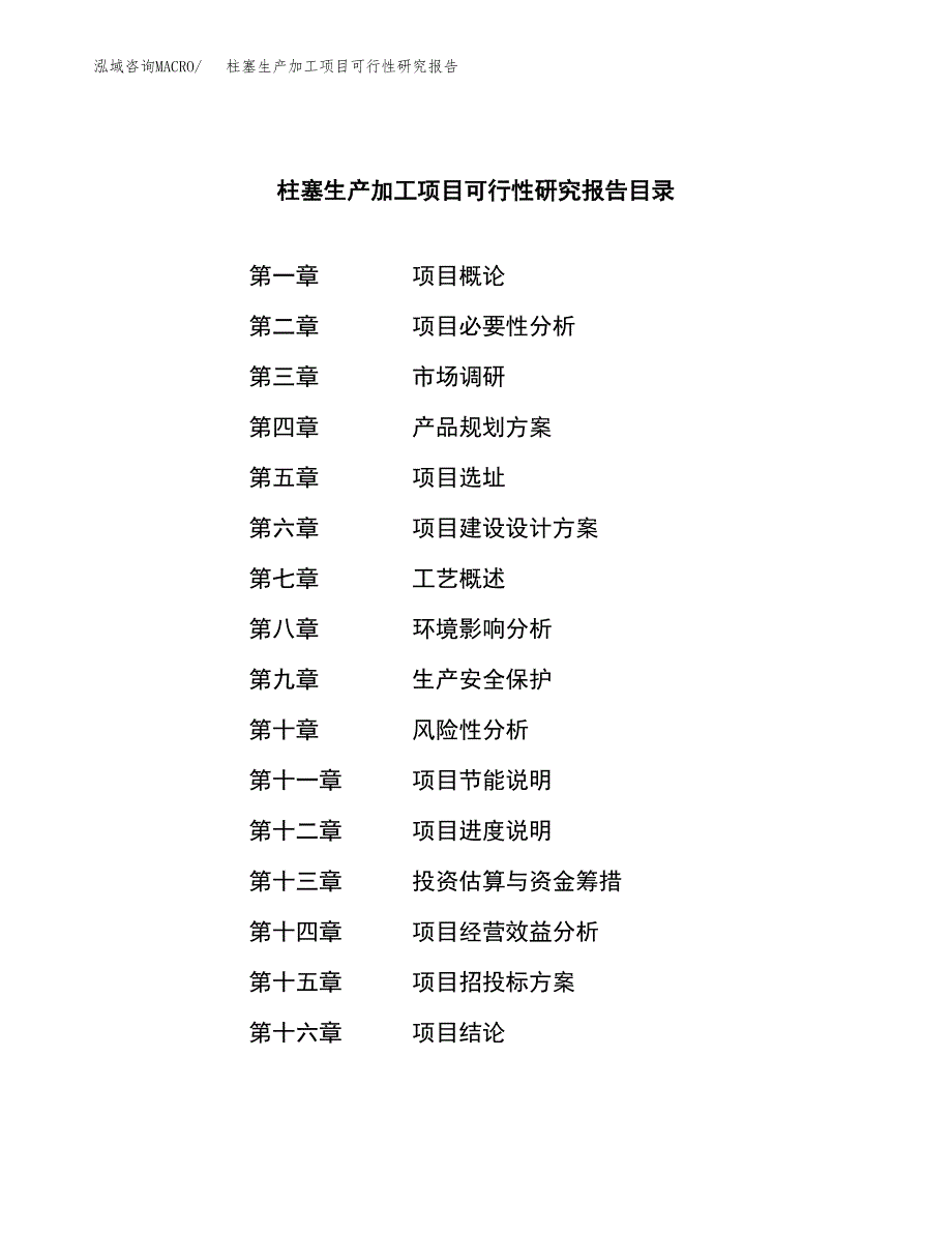 柱塞生产加工项目可行性研究报告_第3页